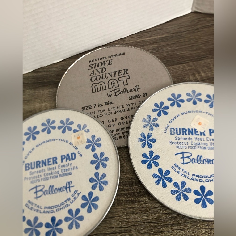 Vtg Ballonoff Retro Burner Pad Set